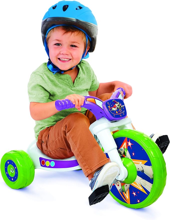 Disney Toy Story Ride-On 10" Fly Wheels Tricycle with Sounds - Toddler Bike Trike, Ages 18-36M, for Kids 33”-35” Tall - 35 lbs. Weight Limit