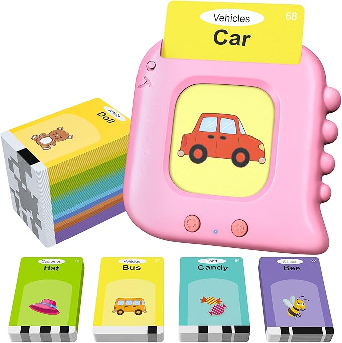 Talking Flash Cards,Kids Toddler Flash Cards with 240 Sight Words,Montessori Toys,Autism Sensory Toys,Speech Therapy Toys,Learning Educational Gifts for Age 4 5 6Years Old Boys and Girls