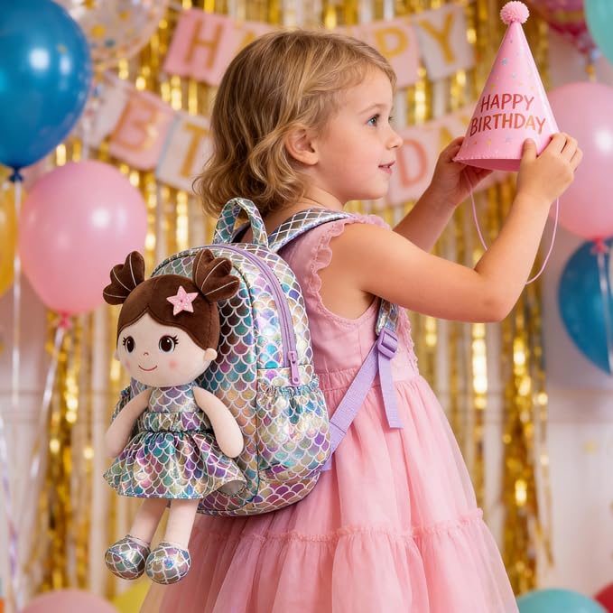 Lazada Girls Backpack - Purple 11 Inches