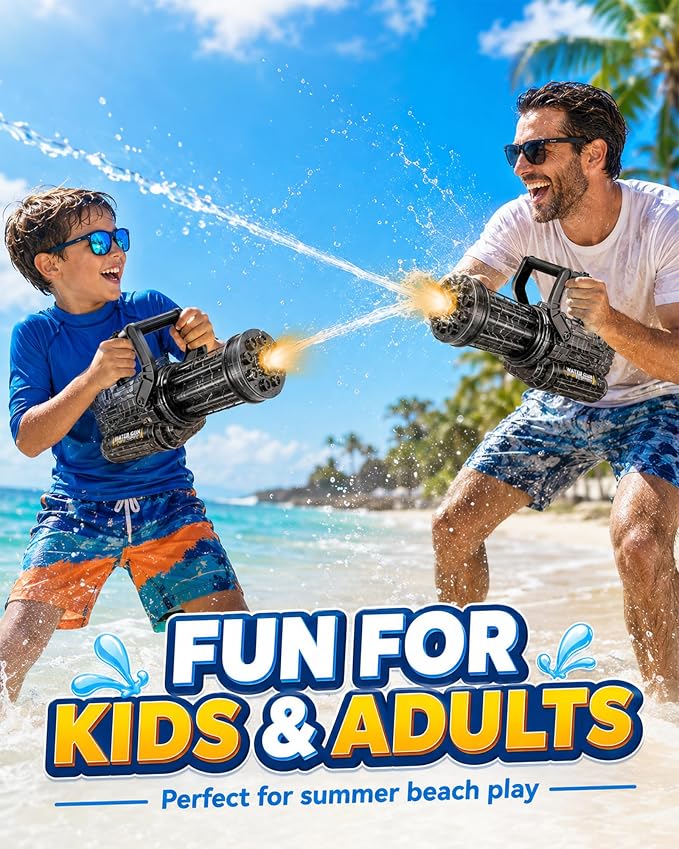 Water Blaster Soaker Toy for Kids Adults | Summer Outdoor Water Splashing Toy | Powerful Water Flow Blaster for Beach Pool Party Gift for Boys Girls Ages 8-14