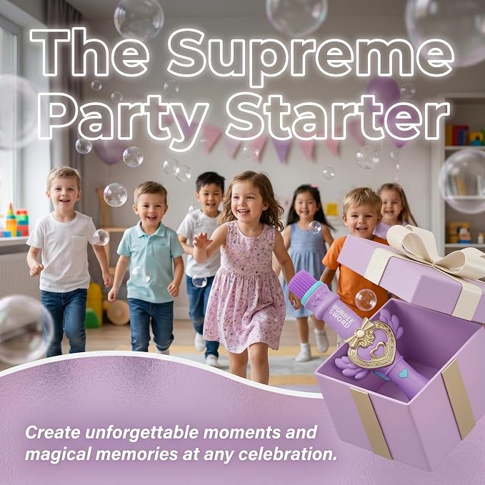 Fog Bubble Machine, Rechargeable Automatic Electric Smoke Bubble Machine, Magic Interactive Fog Bubble Maker with Smoke, Colorful Lights & Music, Bubble Fog Game for Parties Gift (Purple)