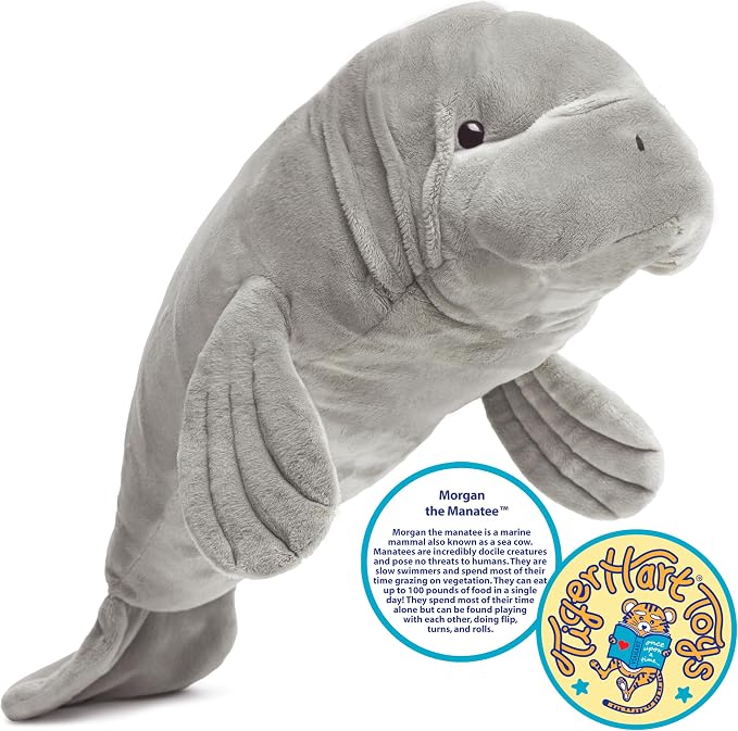 TigerHart Morgan The Manatee - 21 Inch Stuffed Animal Plush (New Edition)