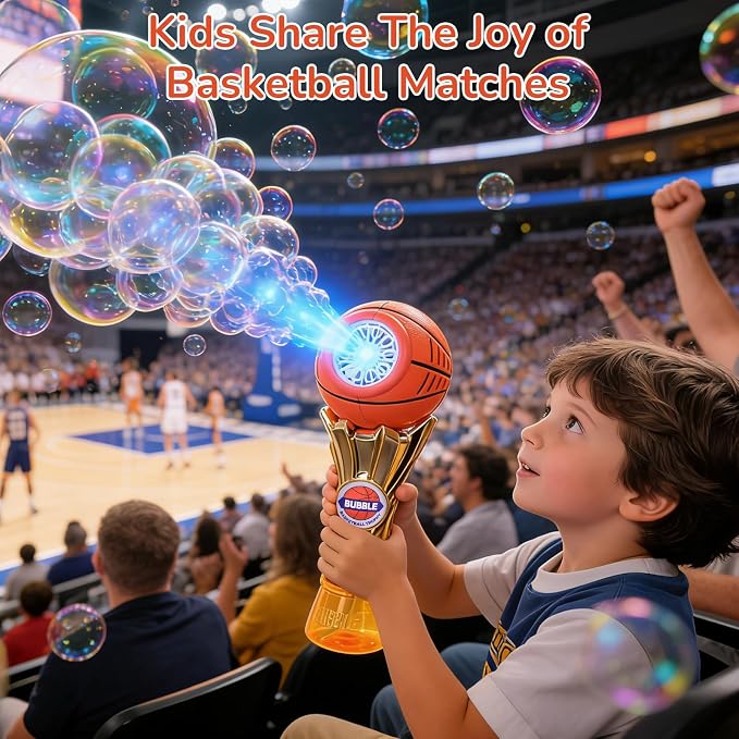 Basketball-Shaped Bubble Machine, Perfect for Children to Play with Complete with Bubble Maker – The Ideal Toy Bubble Machine for Kids