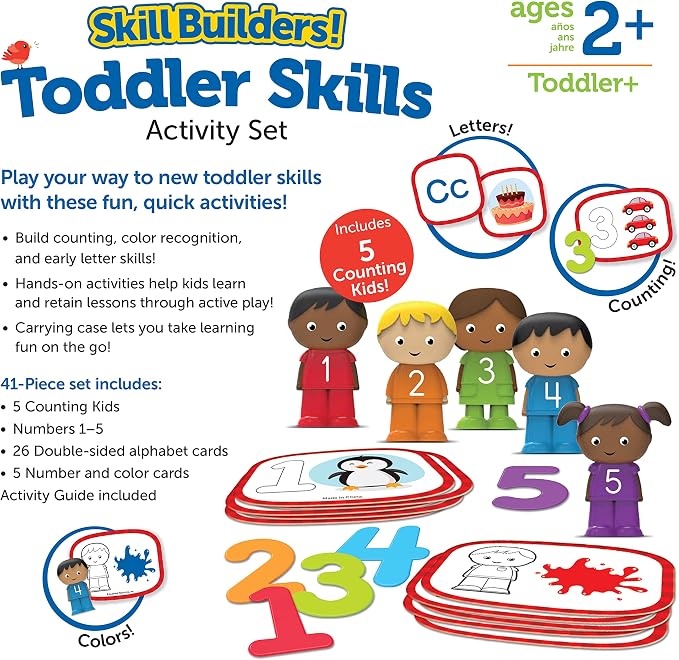 Learning Resources Skill Builders Toddler Skills - 41 Piece Set, Ages 2 and Up, Homeschool Activities, Preschool Supplies, Teaching Cards, Back to School Materials