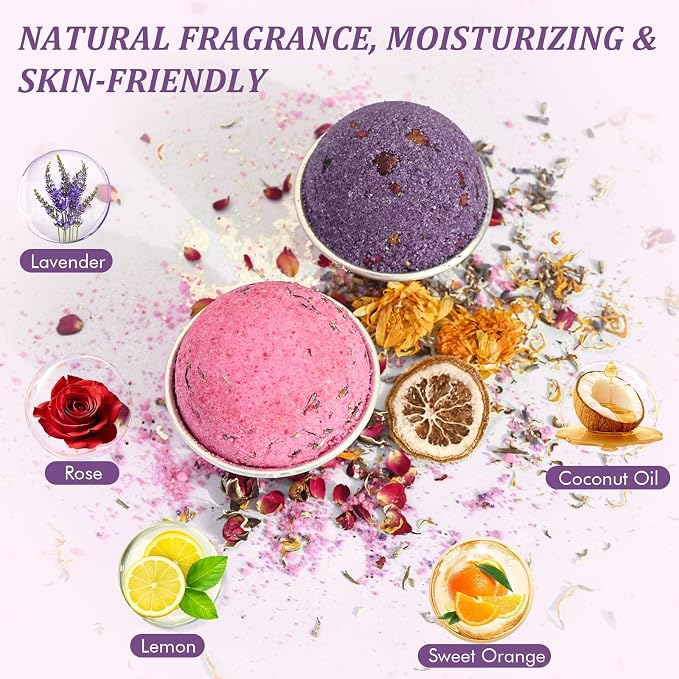 Bath Bomb Making Kit- DIY Bath Bomb Kit for Kids Adults, Make Your Own Spa Set, Shower Craft Kits with Bath Bomb Molds, Soap Making Kits, Bath Bomb Making Supplies Gifts for Girls Women