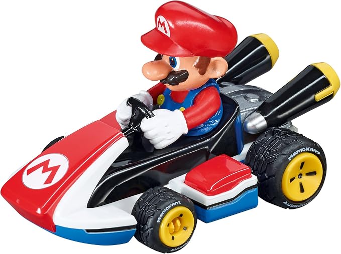 Carrera GO Mario Kart Electric Slot Car Race Track Set - Toy for Ages 6+ | Authentic Mario toys racing set. Features Mario & Luigi cars, 2 dual speed controllers & high-speed electric track