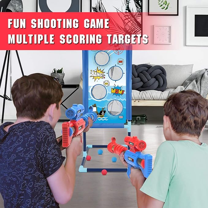 YEEBAY Target Game Set for Age 6, 7, 8,9,10+ Year Old Kids, Boys, Active Play Game with Soft Foam Balls and Scoring Target