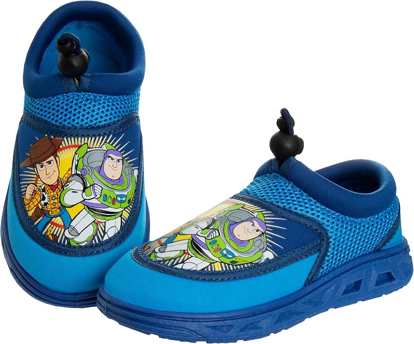 Toy Story Cars Boys Water Shoes Kids Sandals Lightning McQueen Woody Buzz Lightyear Monster Jam Grave Digger Pool Aqua Socks Bungee Waterproof Quick Dry 5-10 Toddler 11-12 Little Kid