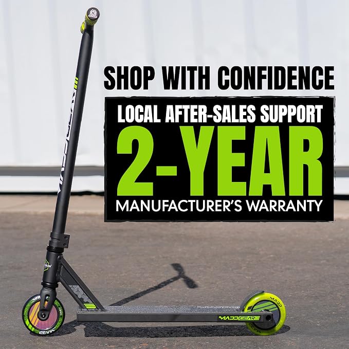 Pro Trick Stunt Scooter for Kids Ages 8-12 – Lightweight Durable 2 Wheel Freestyle Scooter for Skatepark and Street – Easy Assembly – Madd Gear MG3