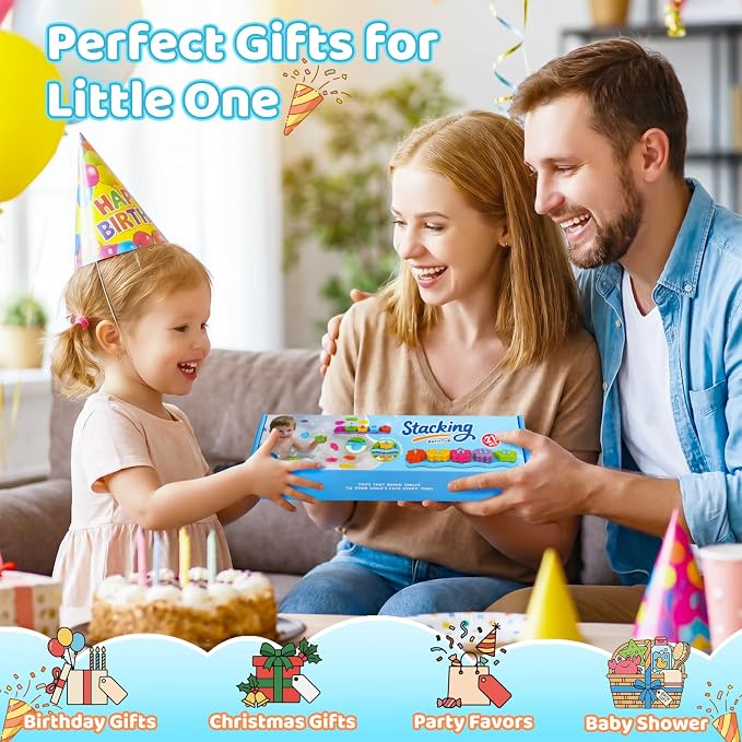 Bath Toys for Kids Ages 1-3 Mold Free Bath Toys Toddlers 2-4 Silicone 21 PCS Ocean Shape Sorters for Toddlers 1-3 Stacking Bathtub Suction Water Play Toys for Toddlers 3-5 Girl Boy Early Learning