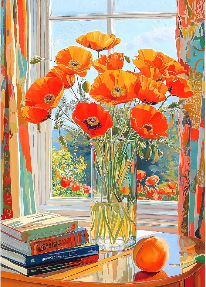 1000 Piece Puzzles for Adults, Springtime Flowers Puzzle for Adults 27.5X19.7In, Impossible Challenge Art Jigsaw Puzzles, for Gifts Party Games Family, Dust-Free Puzzle