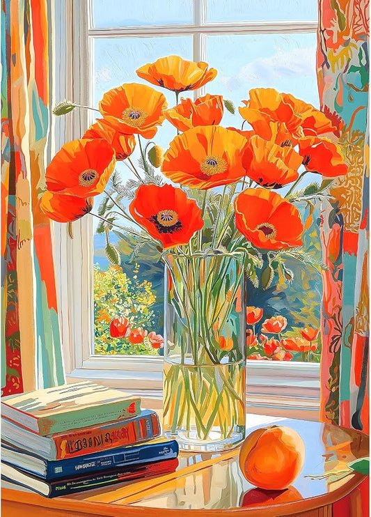 1000 Piece Puzzles for Adults, Springtime Flowers Puzzle for Adults 27.5X19.7In, Impossible Challenge Art Jigsaw Puzzles, for Gifts Party Games Family, Dust-Free Puzzle