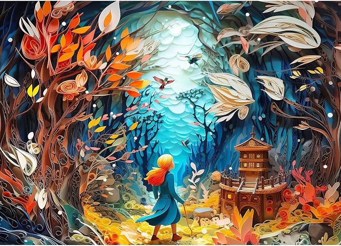 Fantasy Forest Jigsaw Puzzle, 1000 Piece Puzzle for Adults, Impossible Hard Difficult Challenging Puzzles for Adults 1000 Pieces, Home Decoration Puzzle, Interlock Perfectly No Dust