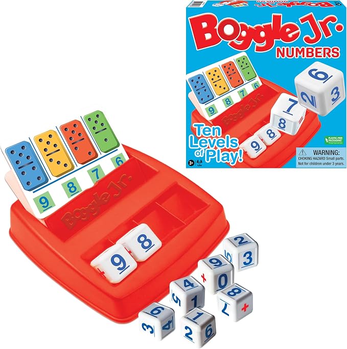 Winning Moves Boggle Jr Numbers, Kids Learning Number Game | The Original Grow-With-Me, Math, Counting and Number Recognition