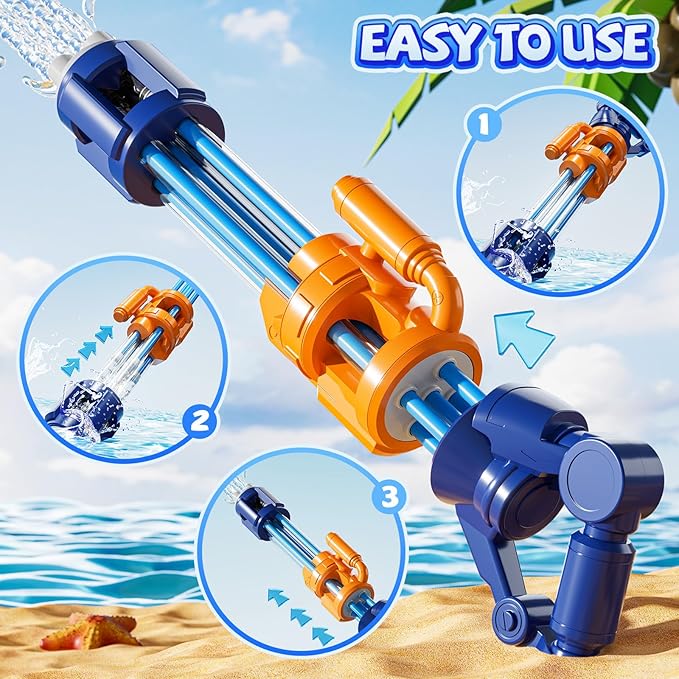 2 Pack Water Guns for Kids Adults, Summer Outdoor Water Toys Swimming Pool Game, Beach Water Game Fighting Play Pool Toys for Boys Girls Kids Ages 4-8, 8-12