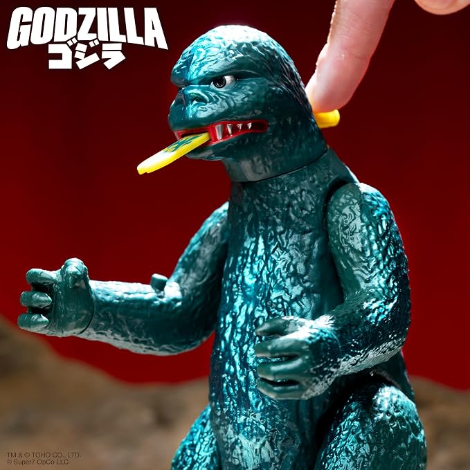 Super7 ULTIMATES! Toho Shogun Godzilla (Green Metallic Hawaii) - 8" Toho Godzilla Action Figure with Accessory Classic Monster Movie Collectibles