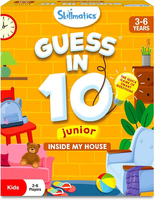 Skillmatics Guess in 10 Junior Inside My House for Kids, Boys, Girls, Who Love Card Games, Board Games & Educational Toys, Gifts for Ages 3, 4, 5, 6