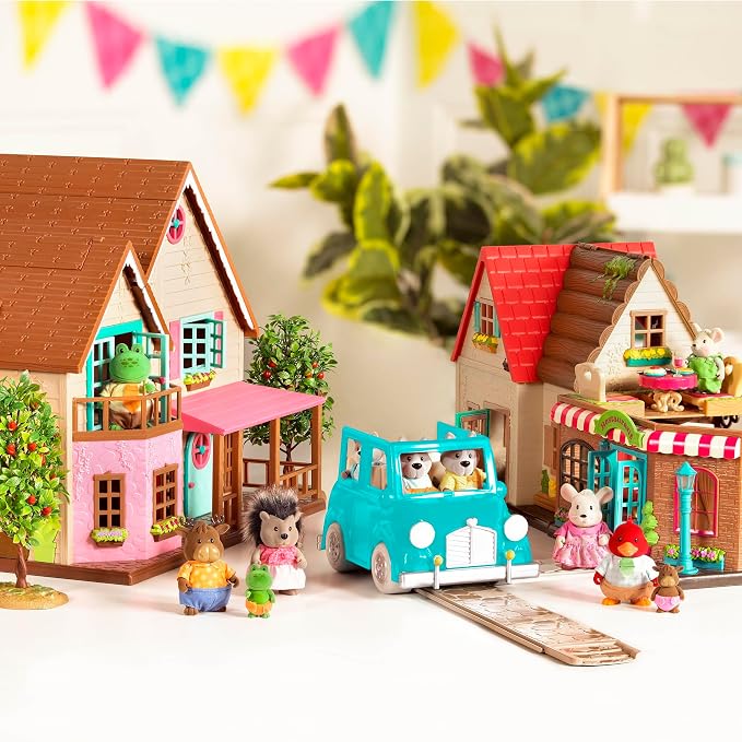 Li'l Woodzeez – Toy Walk – in Health Clinic Dollhouse Playset with Doctor Accessories for Pretend Play, Miniature Animal Figures, Kids Toy Playset for Children 3+ Years