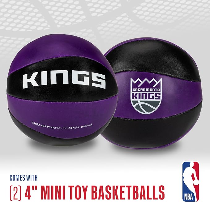 Franklin Sports NBA Toy Basketballs - 2 Pack of Kids Soft Mini Basketballs for Over The Door + Indoor Hoops - NBA Fan Shop