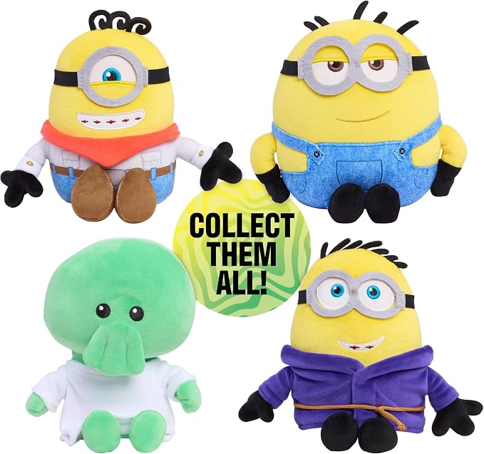 Illumination Minions & Monsters James Squooshy Plush Toy | Soft Squishy Plush, 7-Inch, Stuffed Animal, Sensory Fidget Toy with Bean Fill, Kids Gift, Ages 3+