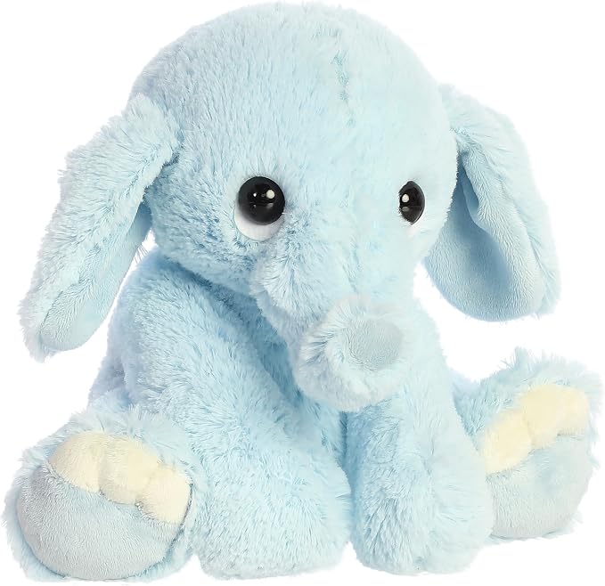 Aurora® Playful Lil Benny Phant™ Baby Stuffed Animal - Soft & Cuddly Toy - Imaginative Play - Blue 9 Inches