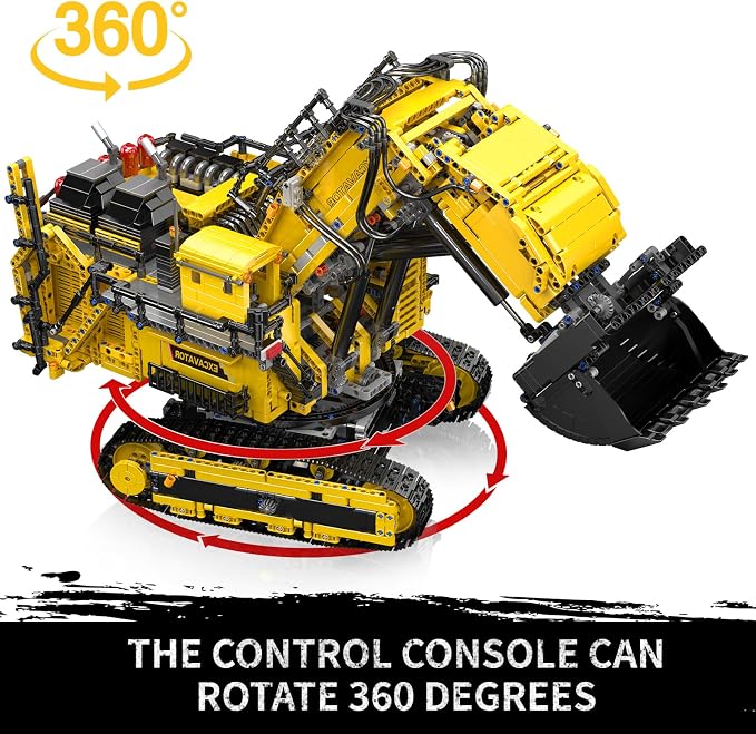 Mould King 17070 App Control Large Excavator Building Kit, RC Diggers Construction Set, Mining Excavator Construction Vehicle Building Blocks for Adults (4767 Pieces)