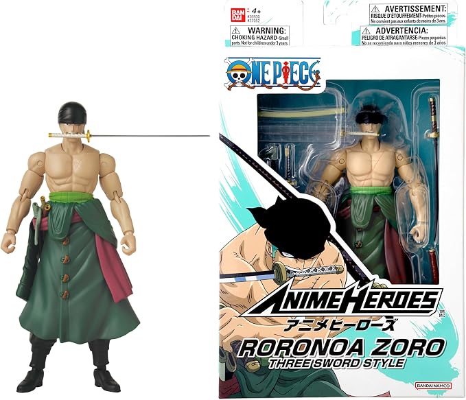 ANIME HEROES - One Piece - Roronoa Zoro Three Sword Style Action Figure