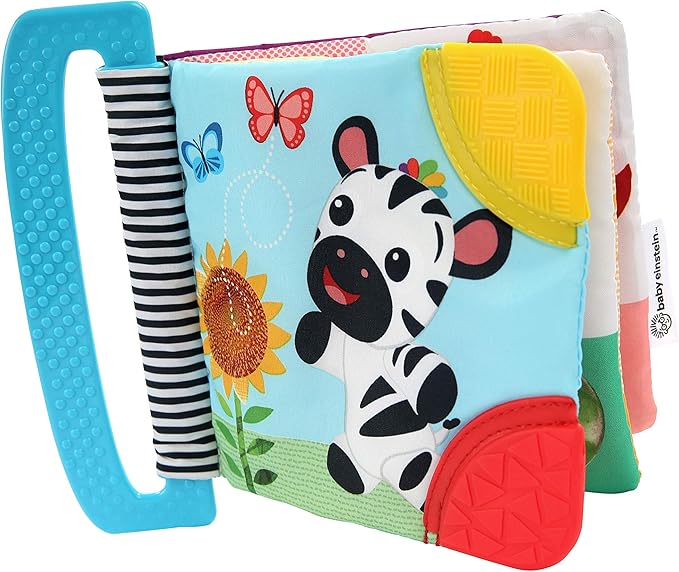 Baby Einstein Curious Explorers Teether Book Take-Along Toy, Ages Newborn +, Multicolored
