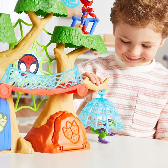 Spidey and HIS Amazing Friends Marvel Dino-Webs Treehouse Super Hero Playset
