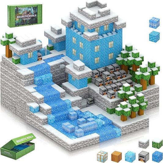 110PCS Magnetic Building Blocks for Kids 3-8 | Super Strong Magnets, Frozen World STEM Educational Magnet Cubes, Non-Toxic Sensory Play, for Boys & Girls