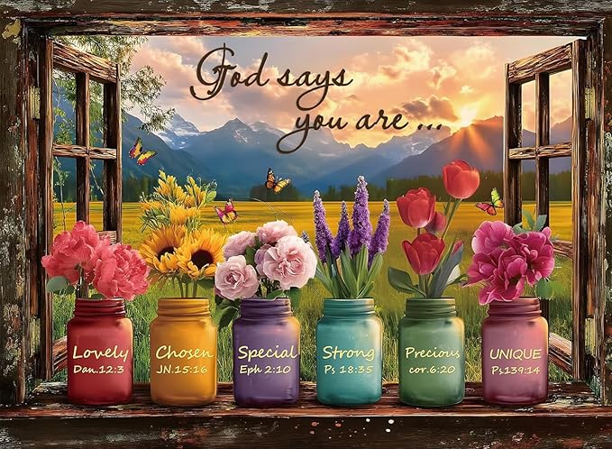 Paint by Numbers for Adults and Kids Beginner, Unframed Scenery and Flowers Painting by Number Kits On Canvas Number Artist Paint by Number Kit Oil Painting Acrylic Paints Home Wall Decor Gift 12x16In