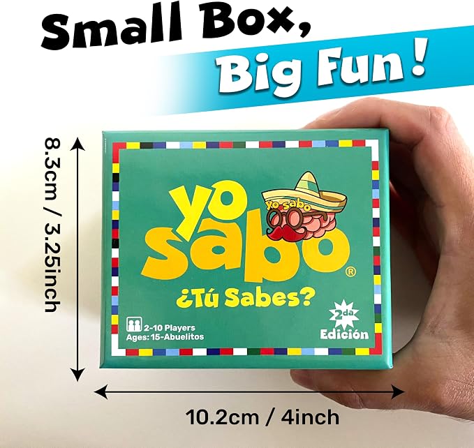 Yo Sabo: Edition 2 - Family Friendly Bilingual Card Game - More Cards, More Game Time - Learn Spanish with Cómo Se Dice, Trivia, & Hilarious Challenge Cards - 198 Cards