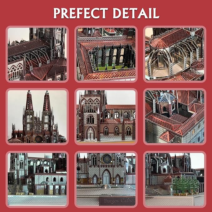 Microworld Metal Model Kits, Architecture3D Metal Puzzle, Challenge 3D Puzzle for Adults, DIY Brain Teaser Assembly Puzzle- Sagrada Familia Cathedral
