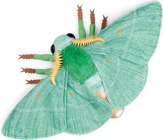Simulation Emerald Moth Plush Toy, 14in Realistic Emerald Moth Stuffed Animal Children's Toys