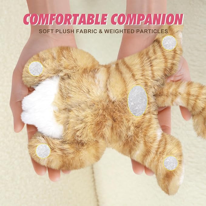 PEACH CAT Orange Cat Stuffed Animal Cute Tabby Kitten Plushies Small Plush Toys Gifts for Kids