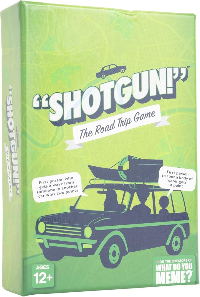 WHAT DO YOU MEME? Shotgun! - The Road Trip Car Game for Families, Travel Games and Road Trip Activities for Kids by Relatable