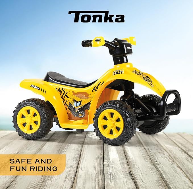 Tonka - 6V ATV Ride On Toy for Kids, LED Headlights, Battery Powered