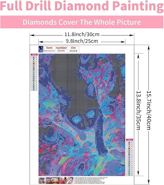 RYMILIE Black Cat Diamond Art Kits for Adults, DIY Cat Diamond Painting Kits Round Diamond Dots for Adults,5D Full Drill Painting Kit Art and Crafts for Adult Home Wall Decor 12x16inch
