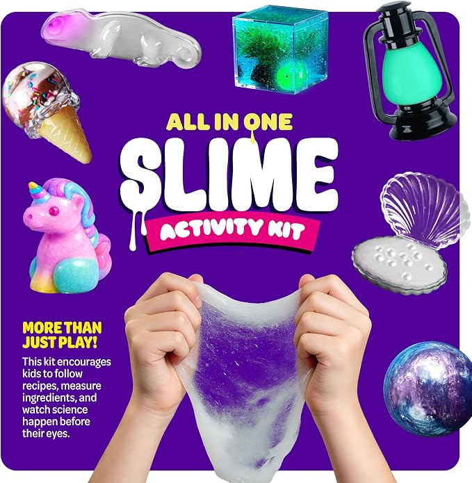 Slime Kit for Girls Ages 8-12 - All-in-One DIY Slime Making Kit, Galaxy Unicorn Glow-in-the-Dark Slime Set, Birthday Gift for Tween Girls 8 9 10 11 12