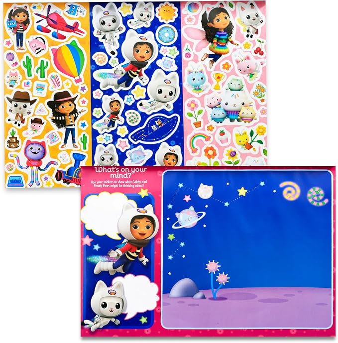 DreamWorks Gabby's Dollhouse Stickers Ultimate Activity Pad for Kids Set with Over 1000 Gabby's Dollhouse and Friends Stickers, Scenes, Activity Pages, More Art Set for Boys Girls