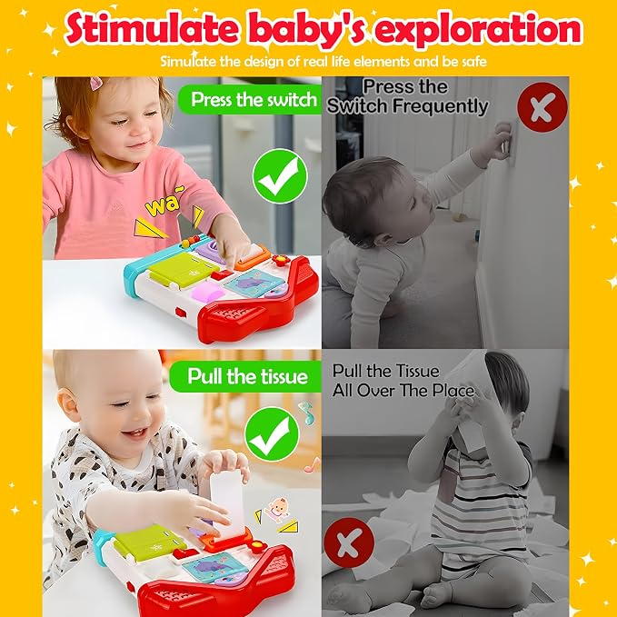 Musical House Busy Board for Toddlers 1-3, 9-in-1 Activity Toy | Light-Up House with Music, Fine Motor & Screen-Free Toddler Play, Activity learning Toys for 1 + Year Old