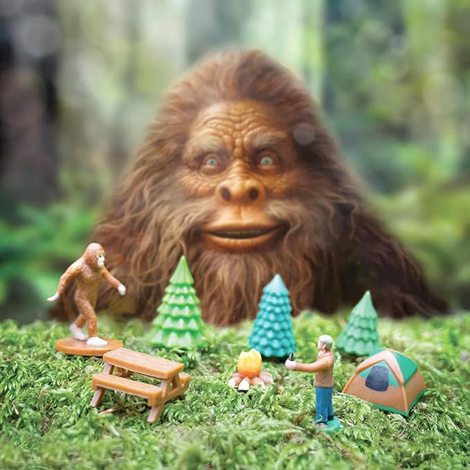 Accoutrements Archie McPhee Bigfoot Basecamp Micro-Cryptozoology Novelty Mini Figure Set : The Perfect Stocking Stuffer and Gift Idea