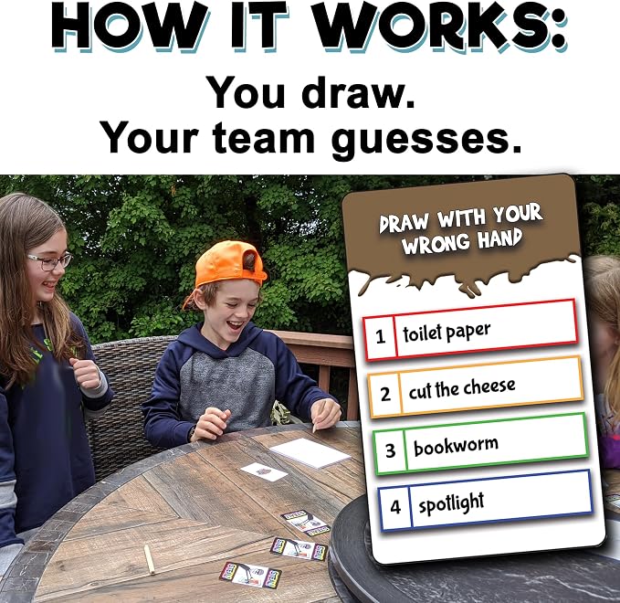 TwoPointOh Games Artsy Fartsy Drawing Game, Two-Time Winner USA Today Best Gift for Families, Team Game for Kids and Adults, Ages 10 Plus, 4-12 Players
