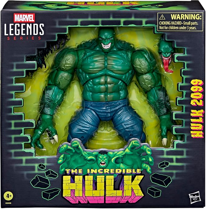 Marvel Legends Series Hulk 2099, Hulk 2099 Comics Collectible 6-Inch Scale Action Figure Set