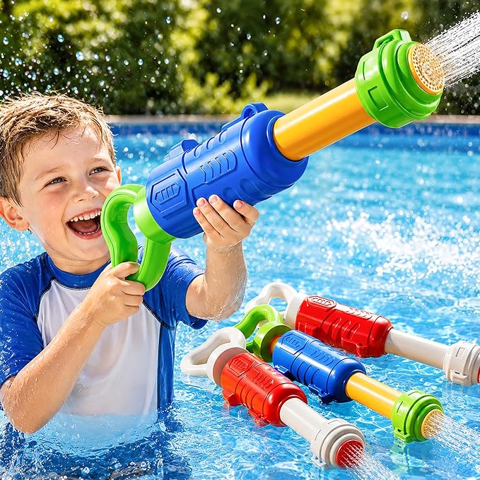 4 Pack Water Guns for Kids Adults, Summer Outdoor Water Toys Swimming Pool Game, Beach Water Game Fighting Play Pool Toys for Boys Girls Kids Ages 4-8, 8-12