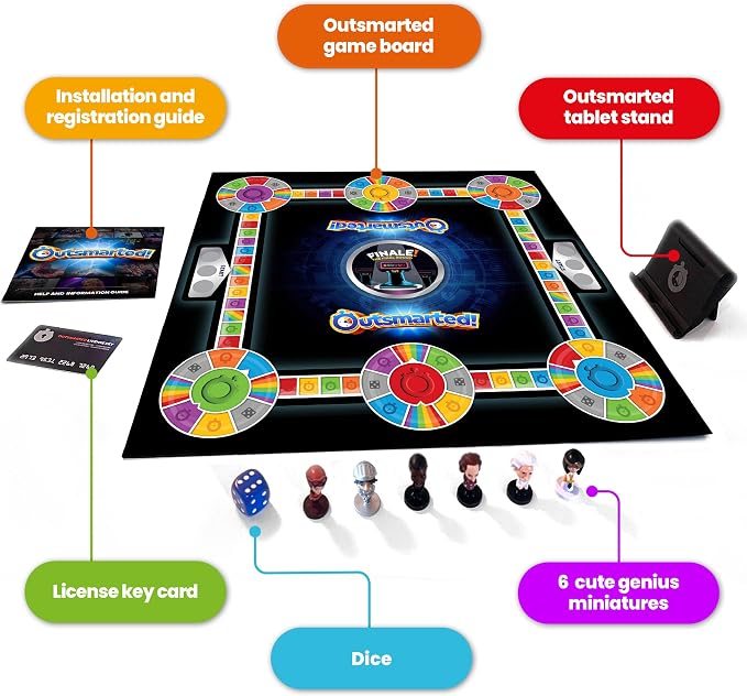 Outsmarted - The App-Connected TV Quiz-Show Board Game | Kids, Teens & Adults | Next-Level Game Night for Family & Friends | 2–24 Players | Age 8+ | 10,000+ Questions | 2026 Edition