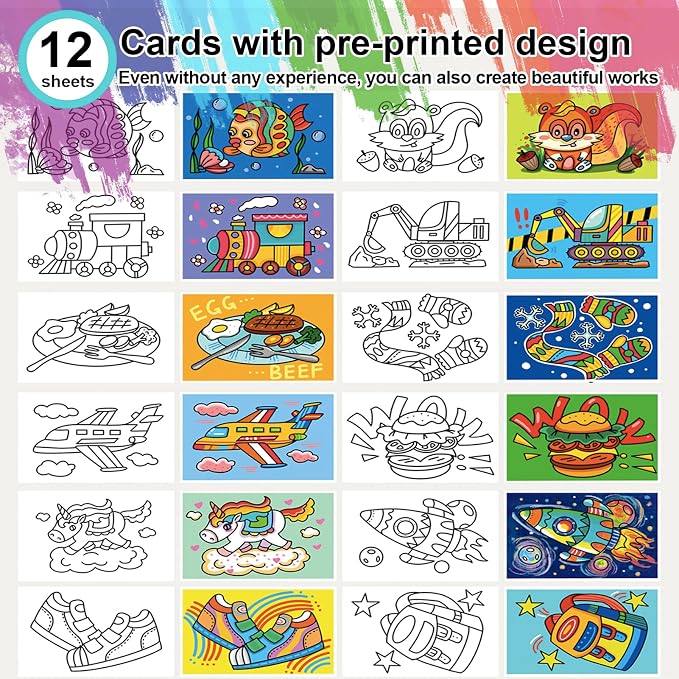 Inburit Art Paint Set with Wooden Easel Box, 24 Colors Acrylic Paints, 8 Paint Brushes, 6 Canvas Panel Deluxe Paining Supplies kit for Kids, Student, Adult & Artist