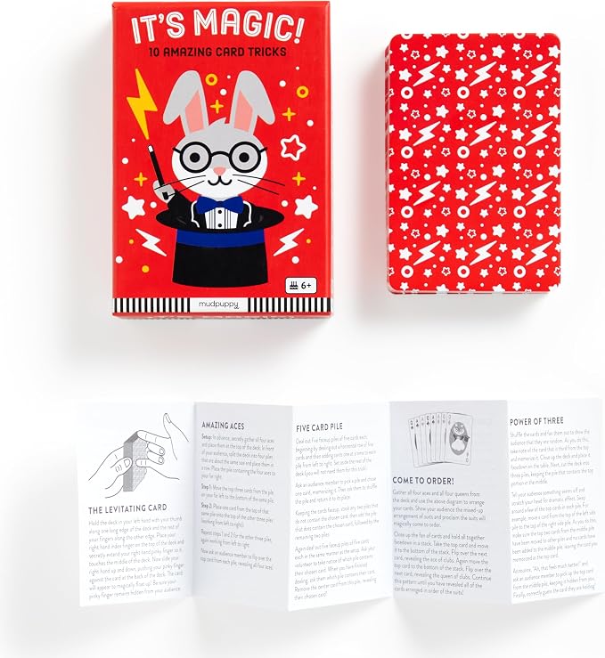 Mudpuppy It's Magic! – Animal Version of Classic Kids Card Tricks Card Game with Cute Illustrations of Animals for Children Ages 4 and Up, 2-4 Players