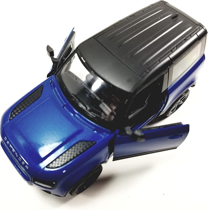 KiNSMART - Land Rover Defender 90 1:36 Scale 5" Die Cast Metal Model Toy SUV (Sky Blue)