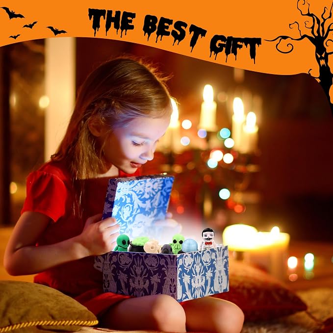 3D Printed Figurines Set, Easter Basket Stuffers, Party Favors, Pocket Fidget Toys, Goodie Bag Stuffers, Decorations, Classroom Rewards, Articulated, Flexible, and Exquisitely, Skeleton, Zombie, Alien